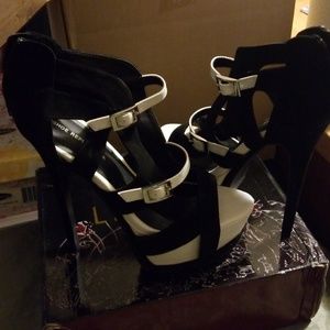 Strappy high heel sandals